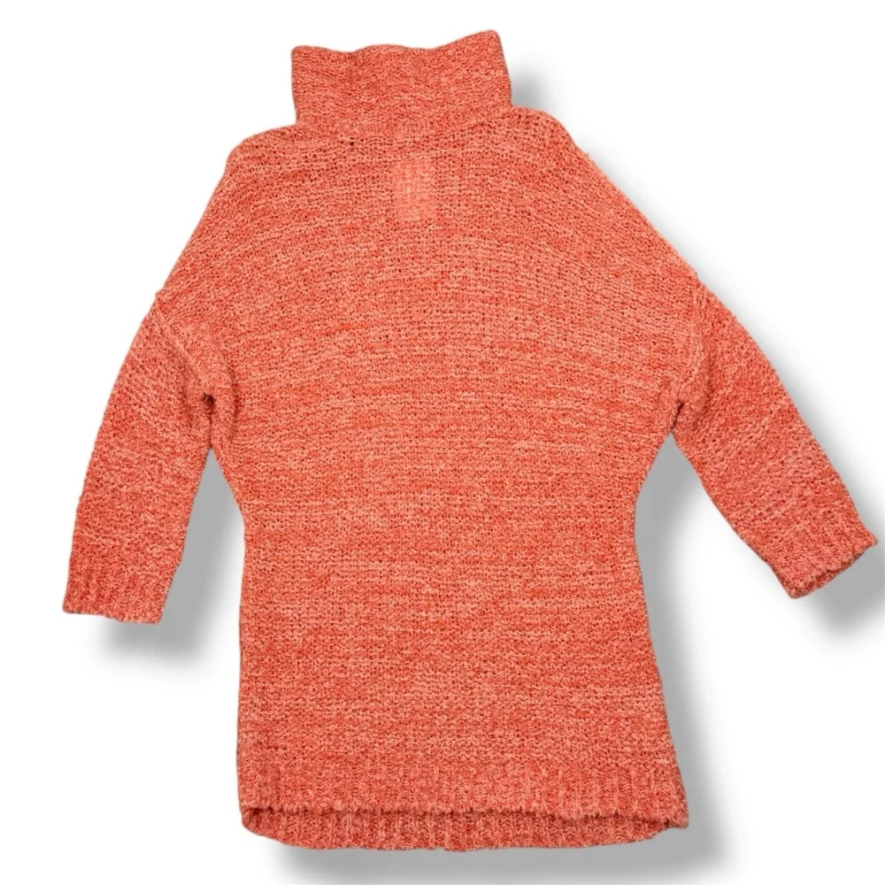 Free People She's All That Alpaca Knit Funnel Neck Tunic Sweater Orange XS‎
